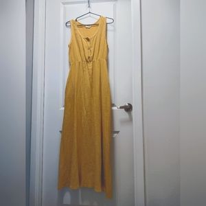 maxi yellow cotton dress